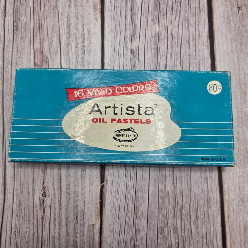 Binney & Smith Artista‎ Oil Pastels Vintage 16 Colors Made in USA Crayola